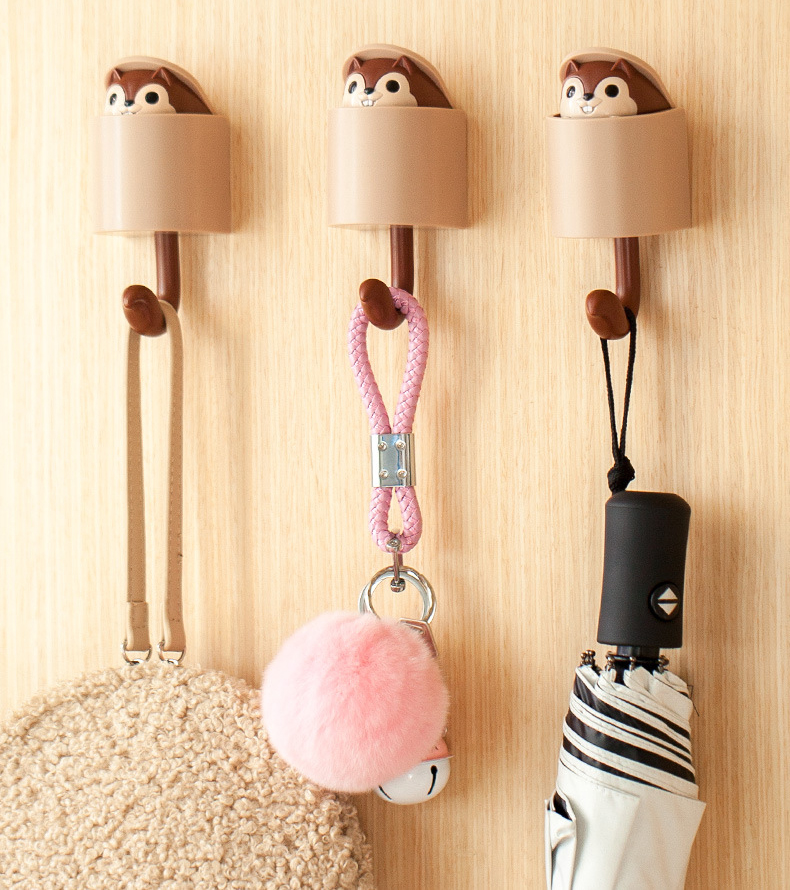 Móc dán tường hình sóc dễ thương - Ảnh 5