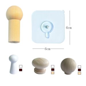 Combo 2 móc gỗ treo đồ dính tường