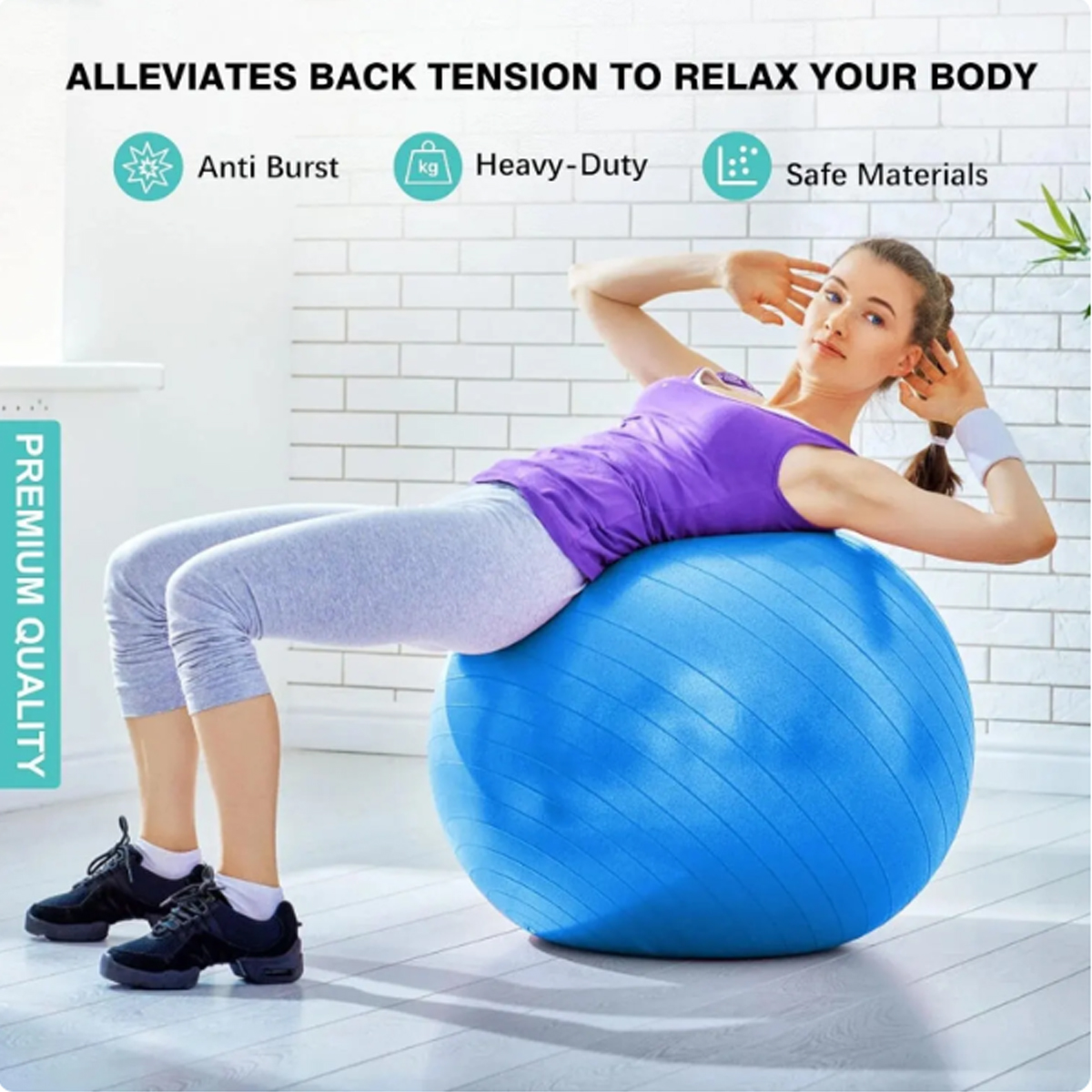 Bóng tập yoga, banh hổ trợ tập gym, yoga pilates đủ kích thước BAG - Ảnh 2