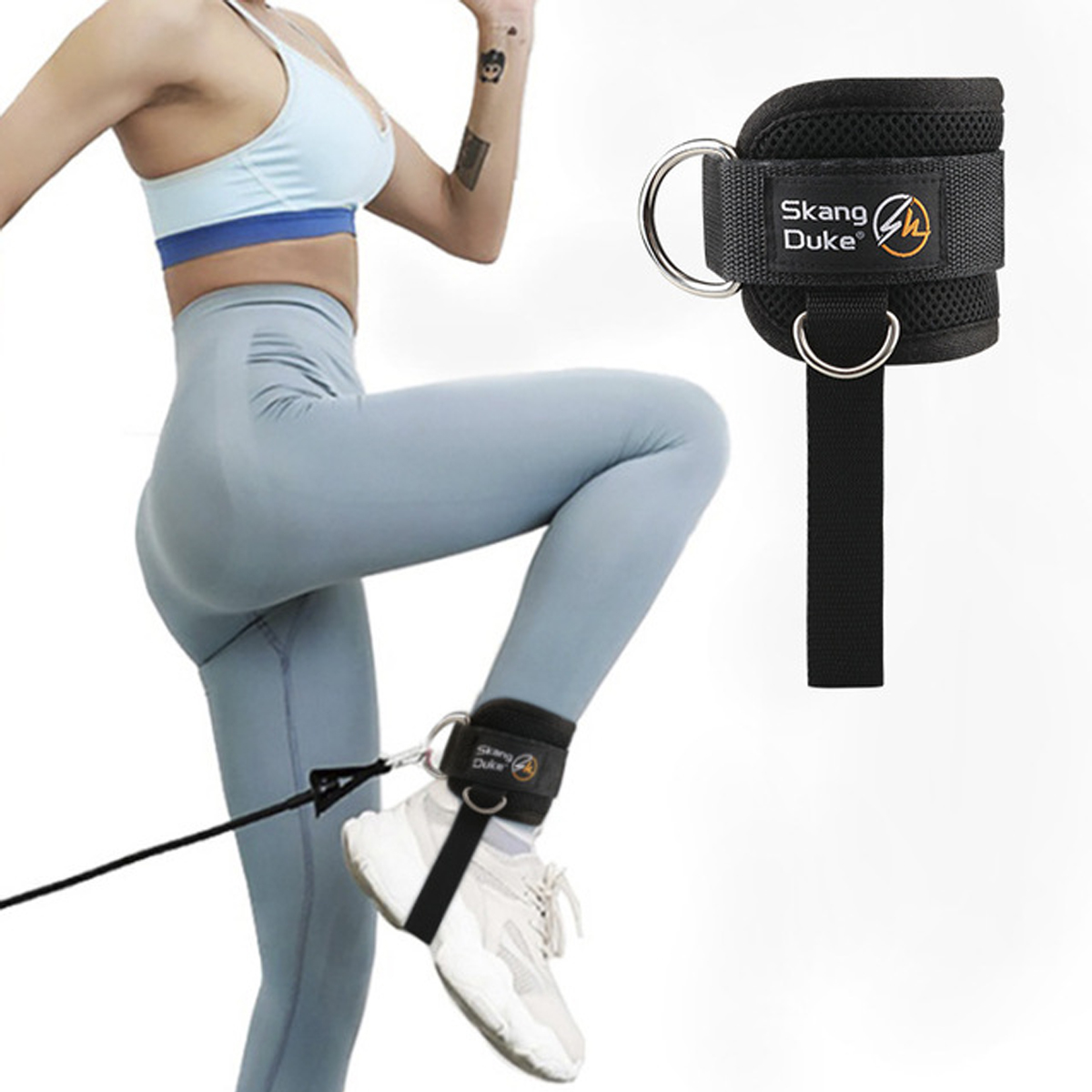 Đai quấn cổ chân tập mông, đùi, tập đá sau kickback - Ảnh 2
