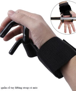 [DF]Đai quấn cổ tay lifting strap có móc thanh đòn tạ tập nâng tạ, tập gym cho nam nữ