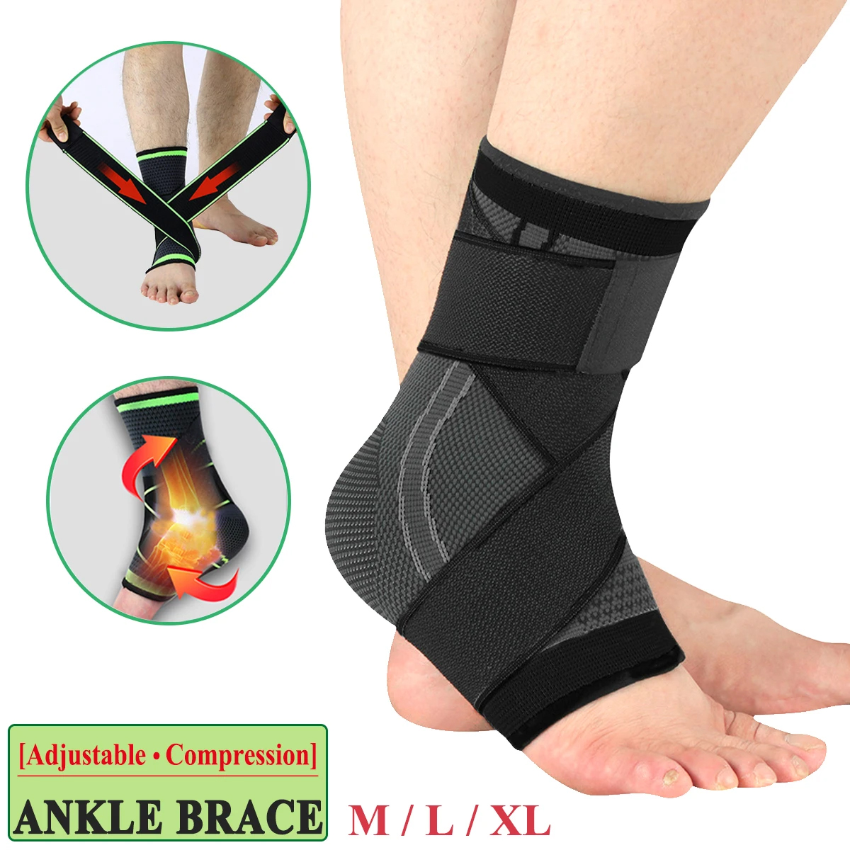 Đai quấn mắt cá chân, tất chống lật cổ chân sơ mi chân AK9 - Ảnh 2