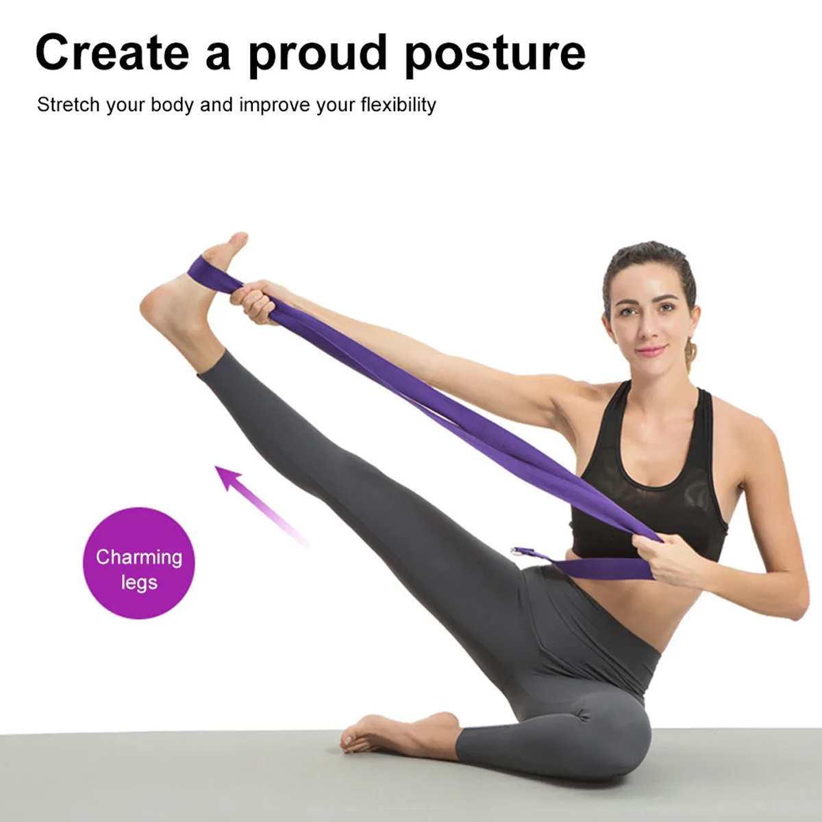 Dây Đai Tập Yoga Strap Sợi Cotton kích thước chuẩn tập yoga, pilates - Ảnh 2