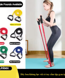 [V50]Dây ben kháng lực có tay nắm tập gym tại nhà, tập full body cho nam nữ