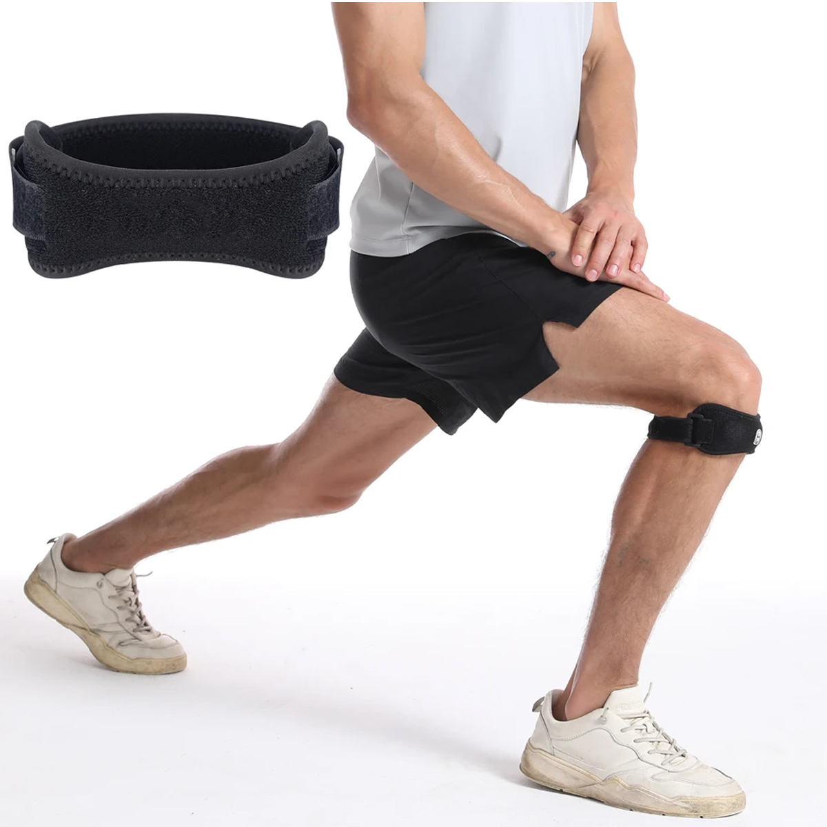 Dây đai gối hổ trợ xương bánh chè, dây chằng gối - Ảnh 2