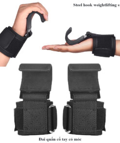 [DF]Dây kéo lưng có móc weight lifting strap hook hổ trợ tập tạ, nâng tạ tập gym