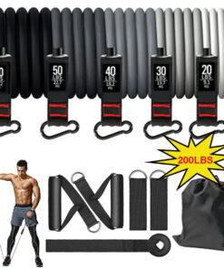 [X11]Dây ngũ sắc tập gym, dây kéo cao su kháng lực đàn hồi tập full body