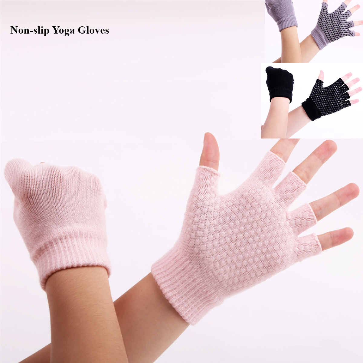 Găng tay thể thao bao tay tập yoga hở ngón chống trượt HG3 - Ảnh 2