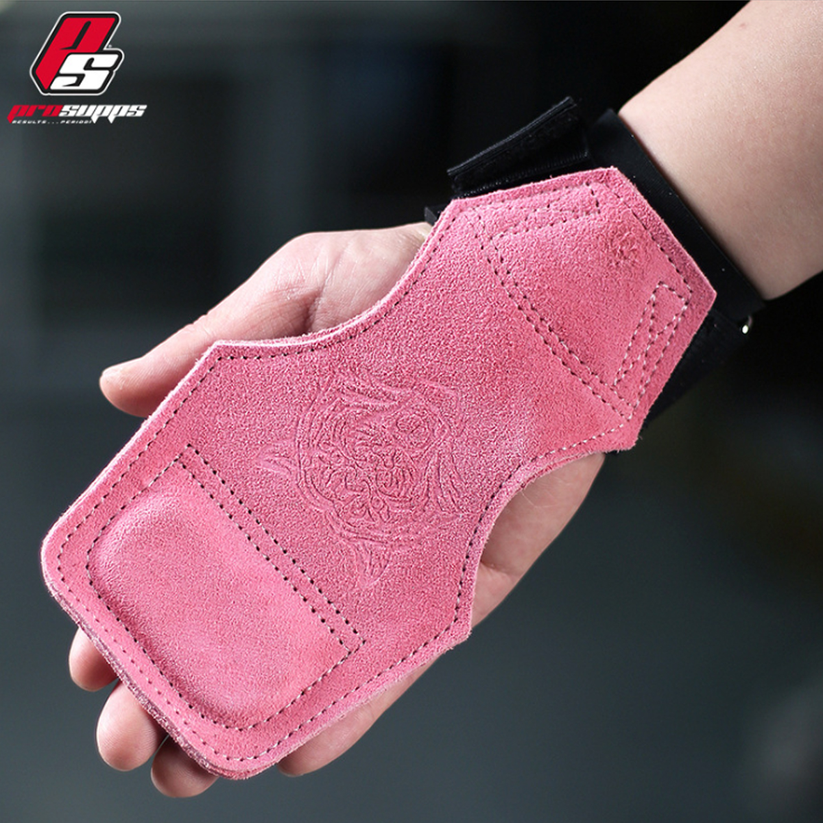 Găng tay tập gym, dây kéo lưng deadlift, strap nâng đẩy tạ da bò LSK - Ảnh 2