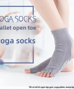[Y4H]Vớ,Tất nữ thể thao hở ngón, hở gót chống trượt tập yoga,gym, pilate (size giày từ 36 đến 39)