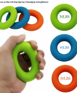 [XC]Vòng silicon đàn hồi bóp tay tập tay, dụng cụ tập vận động tay handgrip nhiều màu nhiều mức tạ tập