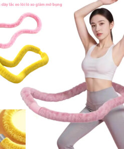 [DOL]Vòng dây lắc eo lõi lò xo tập thể dục tại nhà giảm mỡ bụng giảm cân, rope hula hoop tập cơ hông kegel nhiều mức tạ