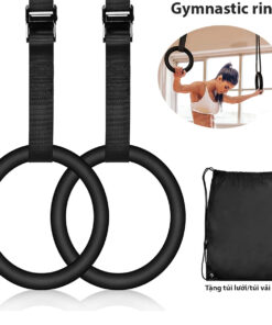 [GRT]Vòng treo xà dây treo khóa kim loại tập dip với xà đơn, gymnastic ring xà tay tập gym, tập calisthenics nam nữ