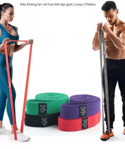[VA]Dây kháng lực vải loại dài tập toàn thân full body, dây đai kháng lực tập yoga, pilates nam nữ